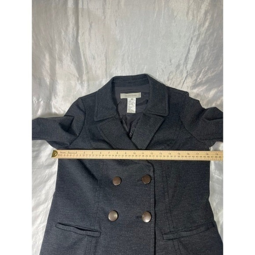 Gerard Darel Blazer Women 40 Grey Double Breasted Knit Stretch Jacket - Picture 8 of 12